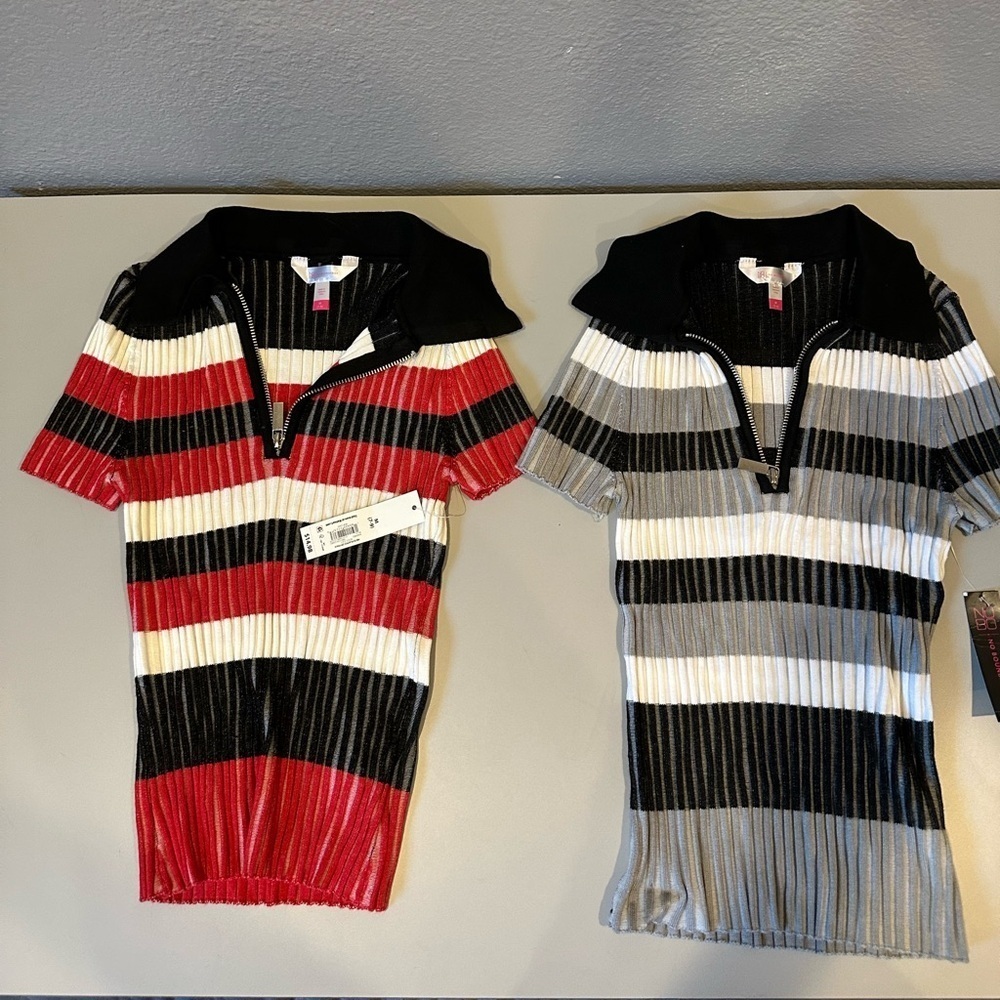 No boundaries plaited zip polo shirts size  women’s M